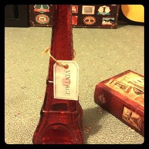 Corked glass bottle design of Eiffel tower